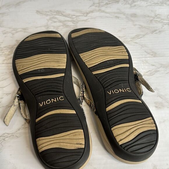 Vionic Karina Slip On Leather Slide Sandals Womens Size 10 - Picture 8 of 9